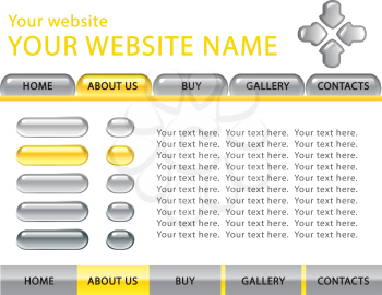 Royalty Free Clipart Image of a Website Template