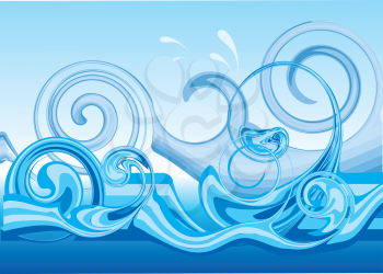 Royalty Free Clipart Image of a Wave Background