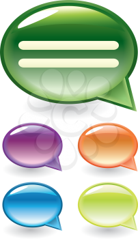Royalty Free Clipart Image of Glossy Web Icons
