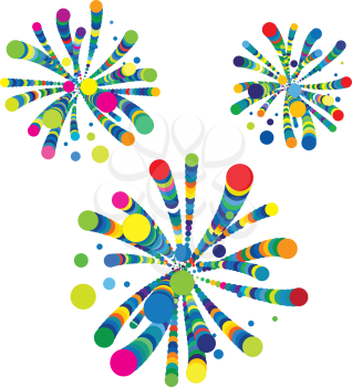 Royalty Free Clipart Image of Abstract Fireworks