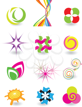 Royalty Free Clipart Image of a Set of Design Elements