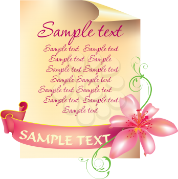 Royalty Free Clipart Image of a Floral Page
