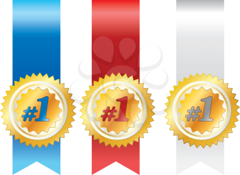 Royalty Free Clipart Image of Ribbons