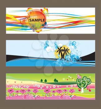 Royalty Free Clipart Image of a Set of Abstract Background