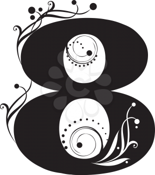 Royalty Free Clipart Image of the Number Eight