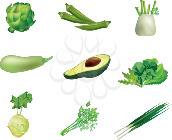 Royalty Free Clipart Image of Vegetables