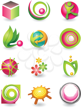Royalty Free Clipart Image of Nature Elements