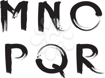 Royalty Free Clipart Image of Painted Letters