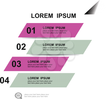 Modern design element template. For web design, infographics. 
