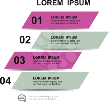 Modern design element template. For web design, infographics. 