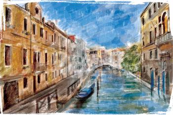 Venice, Italy - watercolor style
