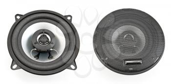 Royalty Free Photo of Two Round Audio Speakers