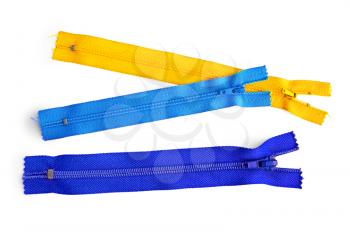 Royalty Free Photo of Three Zippers