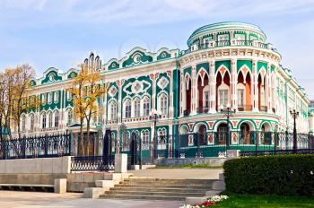 Royalty Free Photo of a Historic Building in the Gothic Revival Style in Yekaterinburg