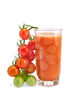 Royalty Free Photo of Tomato Juice and Tomatoes