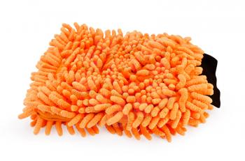 Royalty Free Photo of an Orange Cleaning Mitt