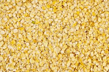 The texture of the yellow pea flakes