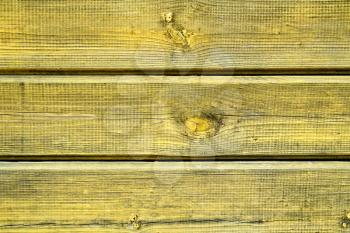 The texture of the three boards, painted with yellow paint