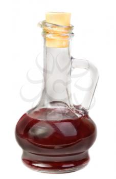 Royalty Free Photo of a Decanter of Red Wine Vinegar