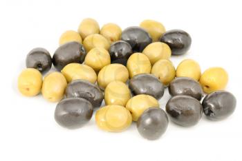 Royalty Free Photo of Black and Green Olives