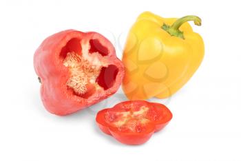 Royalty Free Photo of Red and Yellow Peppers