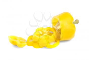Royalty Free Photo of a Sliced Yellow Pepper
