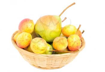 Royalty Free Photo of a Basket of Pears