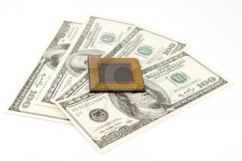 Royalty Free Photo of a Square on Money