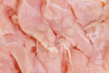 chicken meat sliced as food background