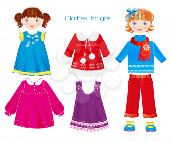 Royalty Free Clipart Image of a Set of Seasonal Clothes
