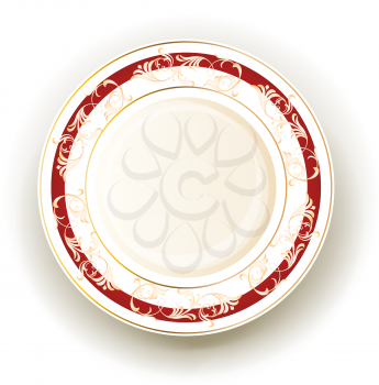 Royalty Free Clipart Image of a Plate