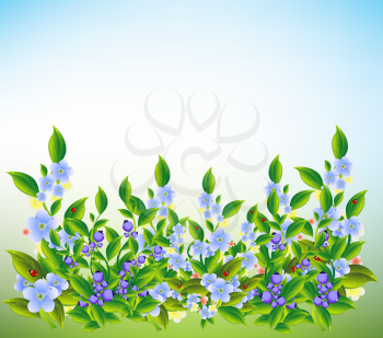 Royalty Free Clipart Image of a Summer Meadow