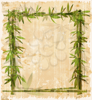 Royalty Free Clipart Image of a Bamboo Frame
