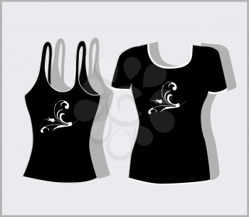 Royalty Free Clipart Image of Two Shirts