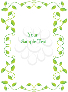 Royalty Free Clipart Image of an Ivy Frame