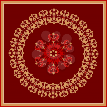 Royalty Free Clipart Image of a Decorative Rosette