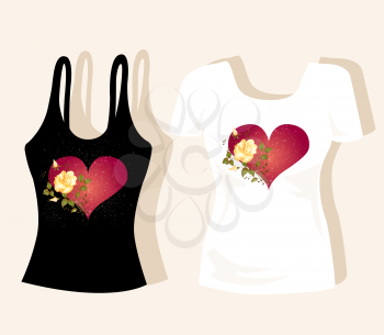 Royalty Free Clipart Image of Two Shirts