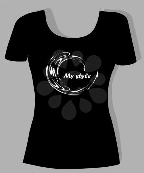 t-shirt design  with abstract design  element