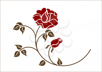 red roses on the white backgroud. Please check my portfolio for more versions