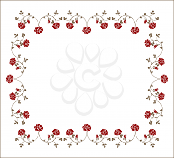 Retro frame with roses. Please check my portfolio for an other versions.