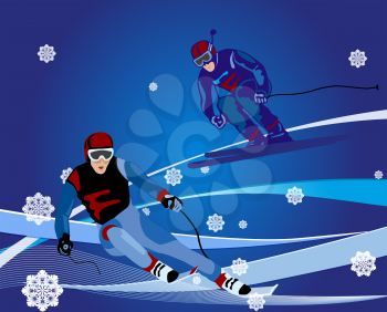 ski-cross illustration