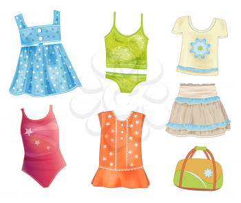 set of summer clothes for girls