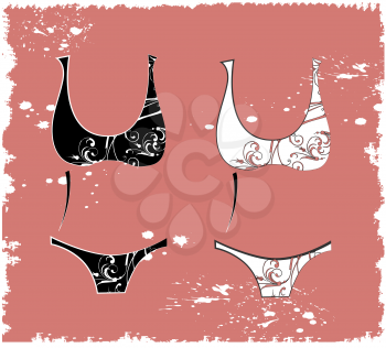 illustration of the  beautiful  lingerie