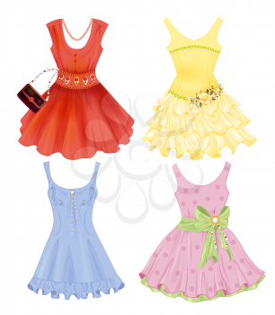 set of festive dresses for girls