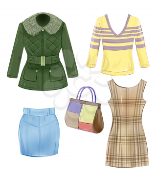 set of seasonal clothes for girls
