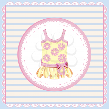 background with  dress for baby girl