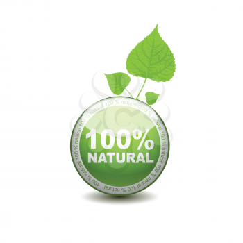 Royalty Free Clipart Image of an Ecology Button