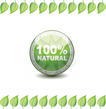 Royalty Free Clipart Image of an Ecology Web Button