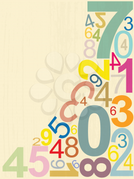 Royalty Free Clipart Image of a Background of Numbers