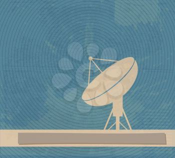 Royalty Free Clipart Image of a Satellite Dish